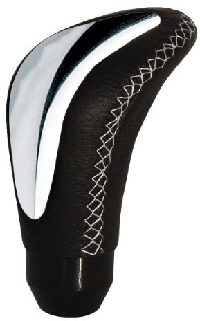 Simoni Racing Schaltknauf Grip Evo - Schwarz Leder + Chrom