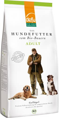 defu Hundefutter | 1 x 3 kg | Adult Bio Geflügel | Premium Bio Trockenfutter für ausgewachsene Hunde