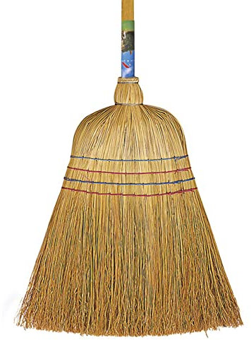 VERDELOOK Slava, Scopa in saggina a 4 Fili, 140x20 cm Pulizia Scope ramazze