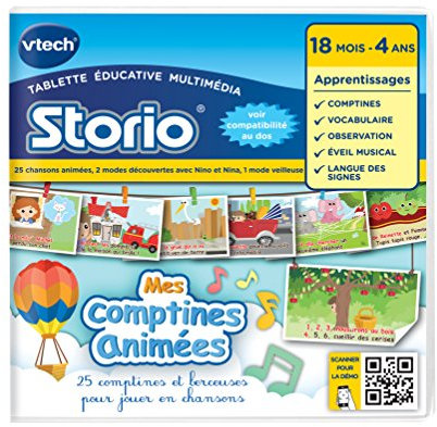 VTech - 233305 - Jeu Educatif Electronique - Storio - Mes Comptines Animées avec Nino Et Nina