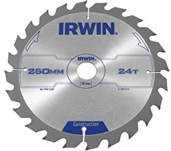 IRWIN IRW1897210 250 x 30 mm, 24 Zähne Kreissägeblatt mit ATB Zahn Mahlgrößen