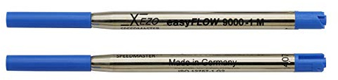 Xezo Lot de 2 recharges pour stylo à bille à encre gel Bleu 9000-1