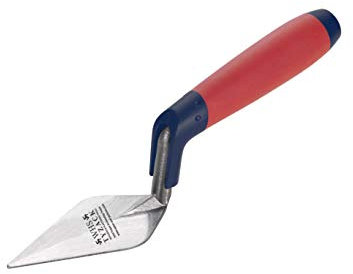 Spear & Jackson 11104SFARCH Tyzack Archäologenkelle mit weichem Griff, 100 mm, Silber/Rot/Blau