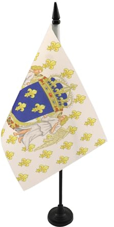 AZ FLAG Bordsflagga Konungariket Frankrike änglar 21x14 cm Plastfot