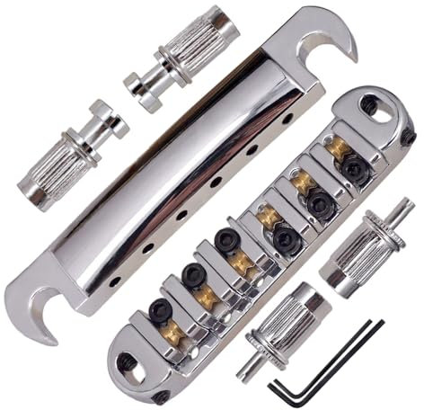 ABR-1 Tune-o-matic Steg Saitenhalter Stop Roller Sattel Steg Bar Für Les Paul Gitarrenteile (Chrom)