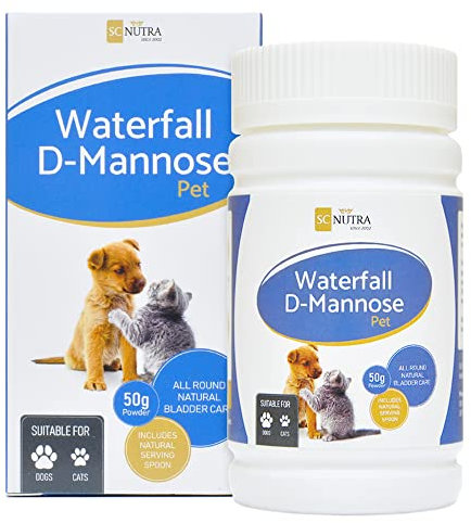 Waterfall D-Mannose Haustier - Naturprodukt für Katzen, Zystitis und Hunde UTIs - Geeignet für Katzen, Hunde und die meisten Haustiere im Haushalt - SC Nutra (Sweet Cures)
