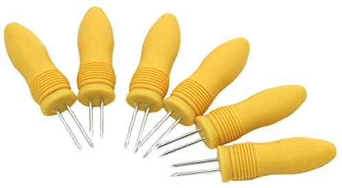 Chef Craft Select Soft Corn Holders, 6 piece set, Yellow