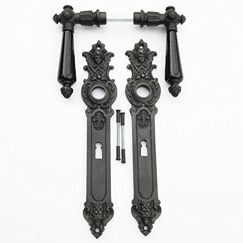 Zimmertür Beschlag Gründerzeit Engel & Teufel Gusseisen #5-2-BB-GS