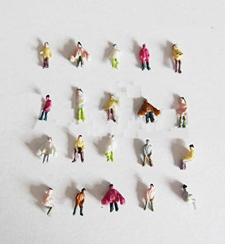100 x Modell Stehende Sitzende Figuren Menschen Handbemalt 1:200 Spur Z