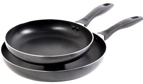 BARGAINS-GALORE New 2PC Frying PAN Non Stick Fry Kitchen Eggs Breakfast Dinner Pasta COOKWARE Set | Pack of 2 | Non-Stick Exterior WHICH Makes IT Fast and Easy to Clean