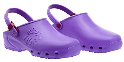 Zuecos profesionales sanitarios Calzuro, ligeros, con marcado CE, colores blanco, verde, lila, rosa, naranja, azul, negro Morado Size: 37 EU