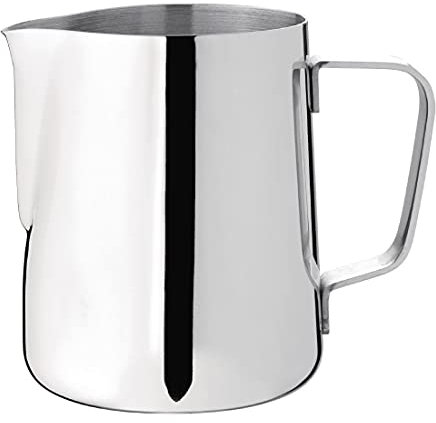 Olympia Stainless Steel Reusable Milk Jug 570ml - Mini Creamer Pitcher, Fingerprint Gravy Jug for Coffee, Sauces, Cream J317
