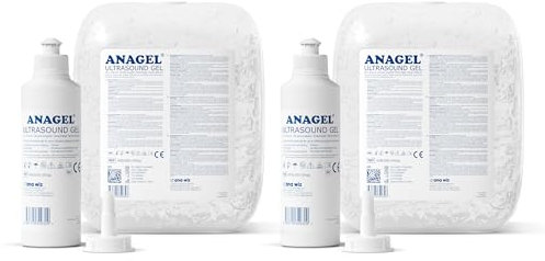 Anagel Ultrasound Gel Bottle 5L With Spare 250ml Bottle (2 Pack)