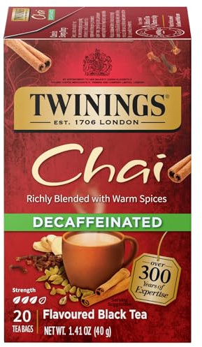 Twinings Tea Chai Tea, Decaf, 20 ct