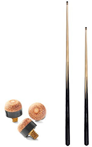 SGL 1 x 42' and 1 x 36' Pool Cue, Ideal for Limited Space, Billiards or Snooker, Wood, 11mm Tip, 2 Players, Kid