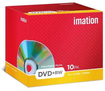 Imation I19008-10PK 4.7GB 4X DVD+RW Jewel Case