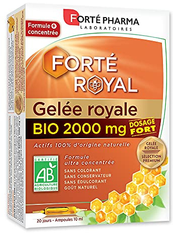 Forté Pharma - Gelée Royale Bio 2000 mg | Complément Alimentaire à base de Gelée Royale Bio - Immunité | 20 ampoules