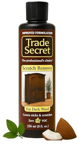 Trade Secret Scratch Concealer for Real Wood Furniture & Floors – Restores Dark Wood Scratch, Covers Nicks, Scuffs & Dogs, Cats Scratches, Marks, Minor Defects