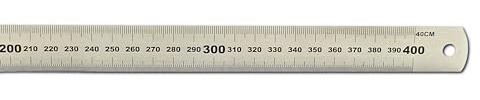 hedue® Règle en acier B104 - Reglet metallique pour mesurer, tracer et découper, regle metal 40 cm