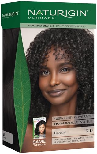 Naturigin Ammonia Free Permanent Hair Color for Women, 2.0 Black