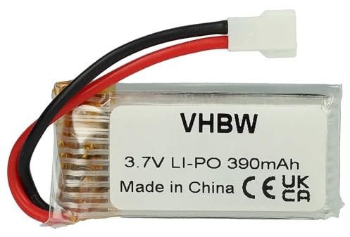 vhbw Akku kompatibel mit UDI RC U816 Drohne Multicopter Quadrocopter (390mAh, 3,7V, Li-Polymer)