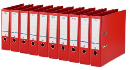 Elba Premium A4 Smart Pro Plus 8 cm Wide Plastic File Folder Red Pack of 10
