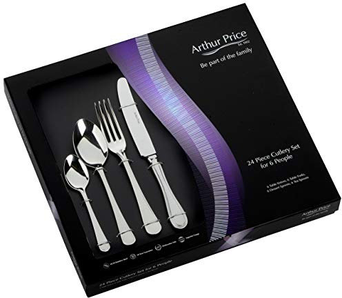 Arthur Price 24-Piece 18/10 Stainless Steel Britannia Box Set