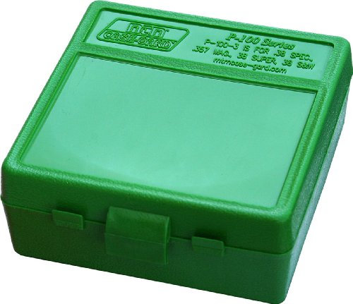 MTM 100 Round Flip-Top Ammo Box 38/357 Cal (Grün)