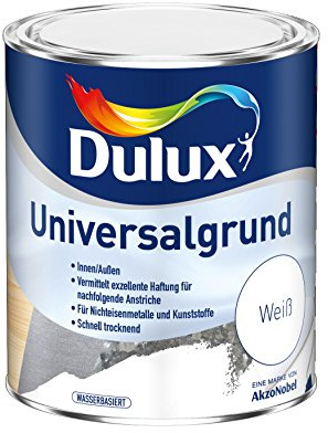 Dulux Universalgrund – So haftet Lack dauerhaft und schön auch auf schwierigen Oberflächen - Wasserbasiert, Weiß, 375 ml