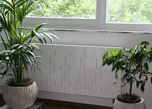 Szagato Heizkörperverkleidung 60 x 60 cm Design: Rain, weiß (Set=2 Stück) Marke (Heizkörper-Abdeckung für Heizkörper/Heizung Heizungs-verkleidung Heizkörper-verkleidung Heizungs-Abdeckung)