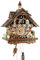 Eble Kuckucksuhr Kuckuckuhr Echtholz NEU batteriebetriebenes Quartzwerk Musik Kuckuckruf Schwarwaldhaus 42cm- 22305