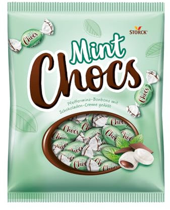 Mint Chocs – 1 x 425g – Pfefferminz-Bonbons mit Schokoladencreme-Füllung