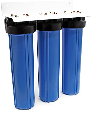Naturewater NW-BRL03 3 Stufen Wasserfilter, 5 µ, 32,89 mm (1), Ø113 mm PP Kartusche, Filter Wandhalterung, Filterschlüssel, Sedimentfilter Aktivkohleblock Aktivkohlegranulat