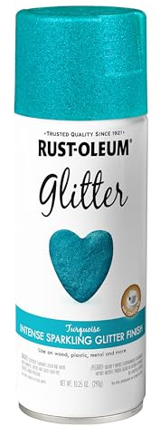 Rust-Oleum 302573 Specialty Glitter Spray Paint, 10.25 Oz, Turquoise