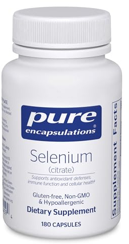 Pure Encapsulations Selenium (Citrate) - for Immune System Support & Cellular Health - Antioxidant Supplement - Supports Blood Flow* - Gluten Free & Vegan - 180 Capsules