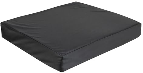 Aidapt Memory Foam Wheelchair Cushion – Vinyl‑Covered, Wipe‑Clean Seat Pad with Fixing Straps, Extra Comfort & Support for Wheelchairs, Chairs, Cars & Everyday Use