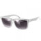 Caspar SG018 Unisex Retro Design Brille Sonnenbrille mit gefrostetem Rahmen, Farbe:weiss/schwarz getönt