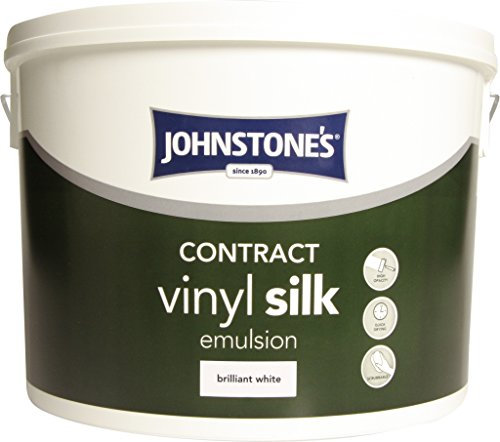 Johnstone's Contract Vinyl Silk 10L Pure Brilliant White (649439)