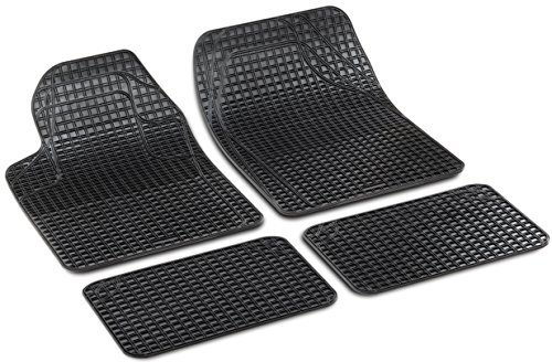 Bottari 14043 Set 4 Tappeti Auto Goros in Gomma Inodore, Universali, Sagomabili, Nero