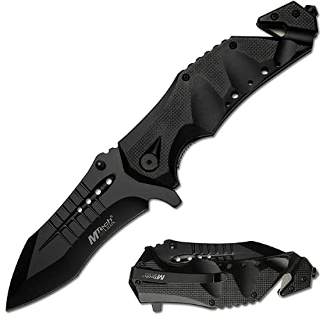 MTech USA MT-A845BK SPRING ASSISTED KNIFE, 5 Closed, Black Blade