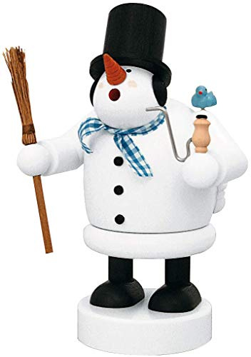 KWO Olbernhau 21514 Räuchermännchen Schneemann, 20 cm