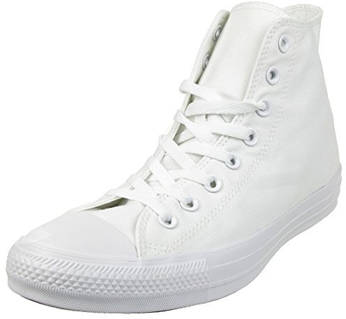 Converse All Star Hi Trainers White Mono Canvas - 5 UK