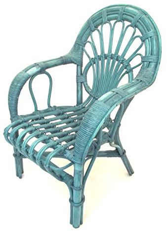 Niños, ratán Sillón en bläulich