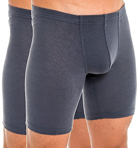HERMKO 63955 2-pack herr longpant som funktionsunderkläder, storlek: D 5 = EU M, färg: grafit