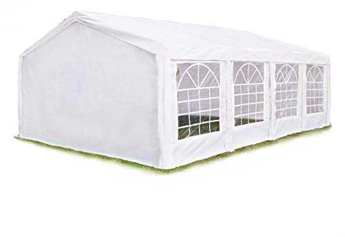 TOOLPORT Fiesta Carpa 5x8 m Lona PE 450 N Jardín Blanca Impermeable