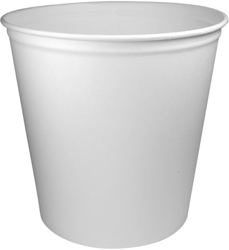 SOLO 10T1-N0198, 165oz Double Wrapped Paper Bucket, Unwaxed, White, 100/Carton, Sold As 1 Carton