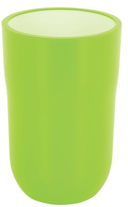 Spirella – Eleganter und Praktischer Becher Cocco Aus Polystyrol Für Ihr Badezimmer, Modernes Design, Ideal Für den Täglichen Gebrauch, Kiwi