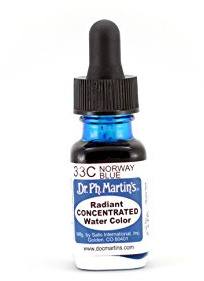 Dr Ph Martins Radiant Concentrated Watercolor Dye, Norway Blue - 1/2 oz