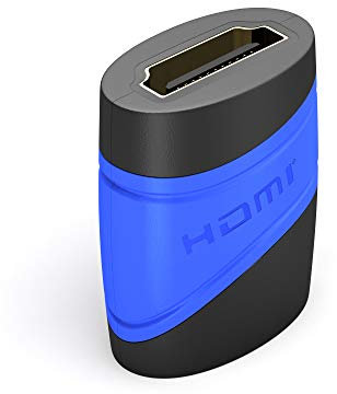 KabelDirekt – Connettore HDMI, compatibile con HDMI 1.4/2.0/2.0a/b, presa adattatore, High Speed con Ethernet, per il collegamento di 2 cavi