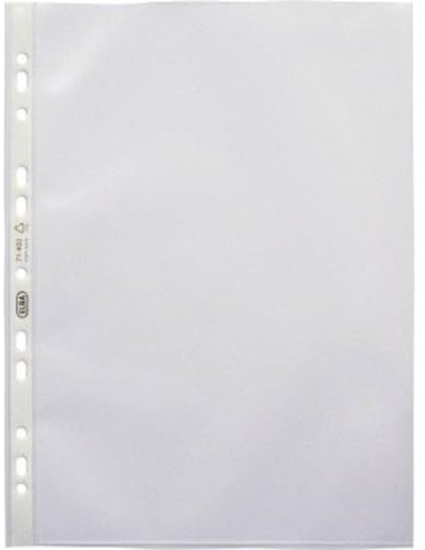 ELBA 100460988 prospektfodral premium 100 stycken för DIN A4 0,12 mm bländfri genarerad universal plast genomskinlig plastskal genomskinlig fodral perfekt för mappar ringböcker och häftapparat